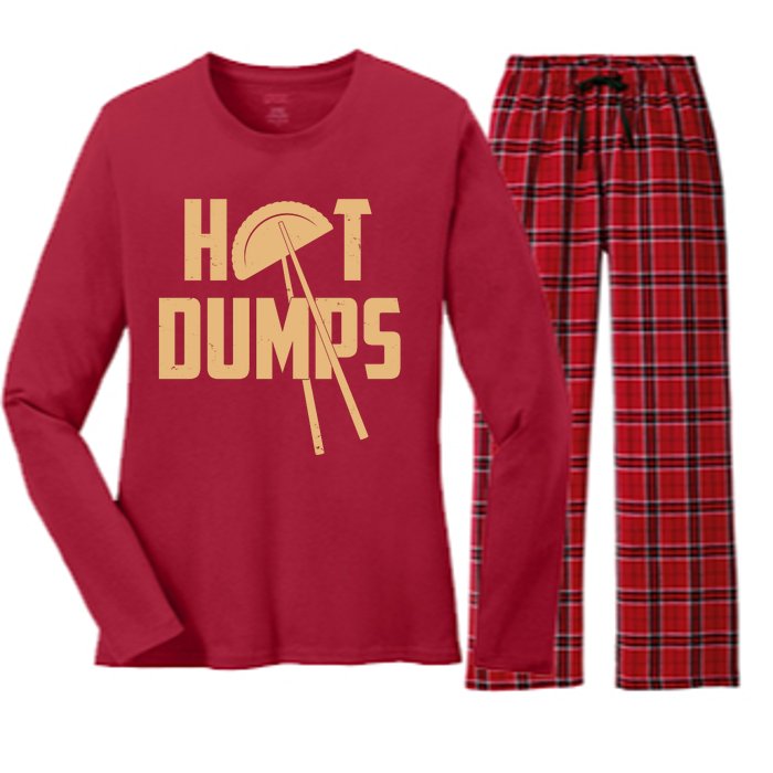 Funny Hot Dumps Dumplings Women's Long Sleeve Flannel Pajama Set 