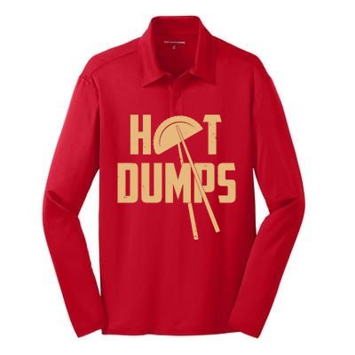 Funny Hot Dumps Dumplings Silk Touch Performance Long Sleeve Polo