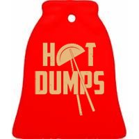 Funny Hot Dumps Dumplings Ceramic Bell Ornament