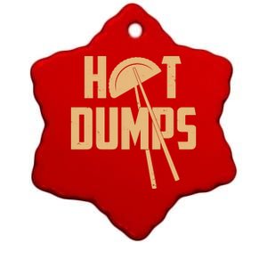 Funny Hot Dumps Dumplings Ceramic Star Ornament