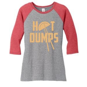 Funny Hot Dumps Dumplings Women's Tri-Blend 3/4-Sleeve Raglan Shirt