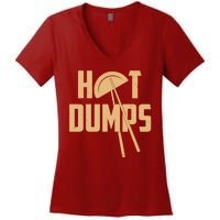 Funny Hot Dumps Dumplings Women's V-Neck T-Shirt