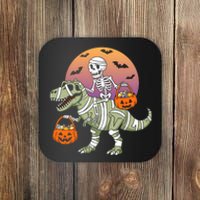 Funny Halloween Dinosaur T Rex Skeleton Coaster