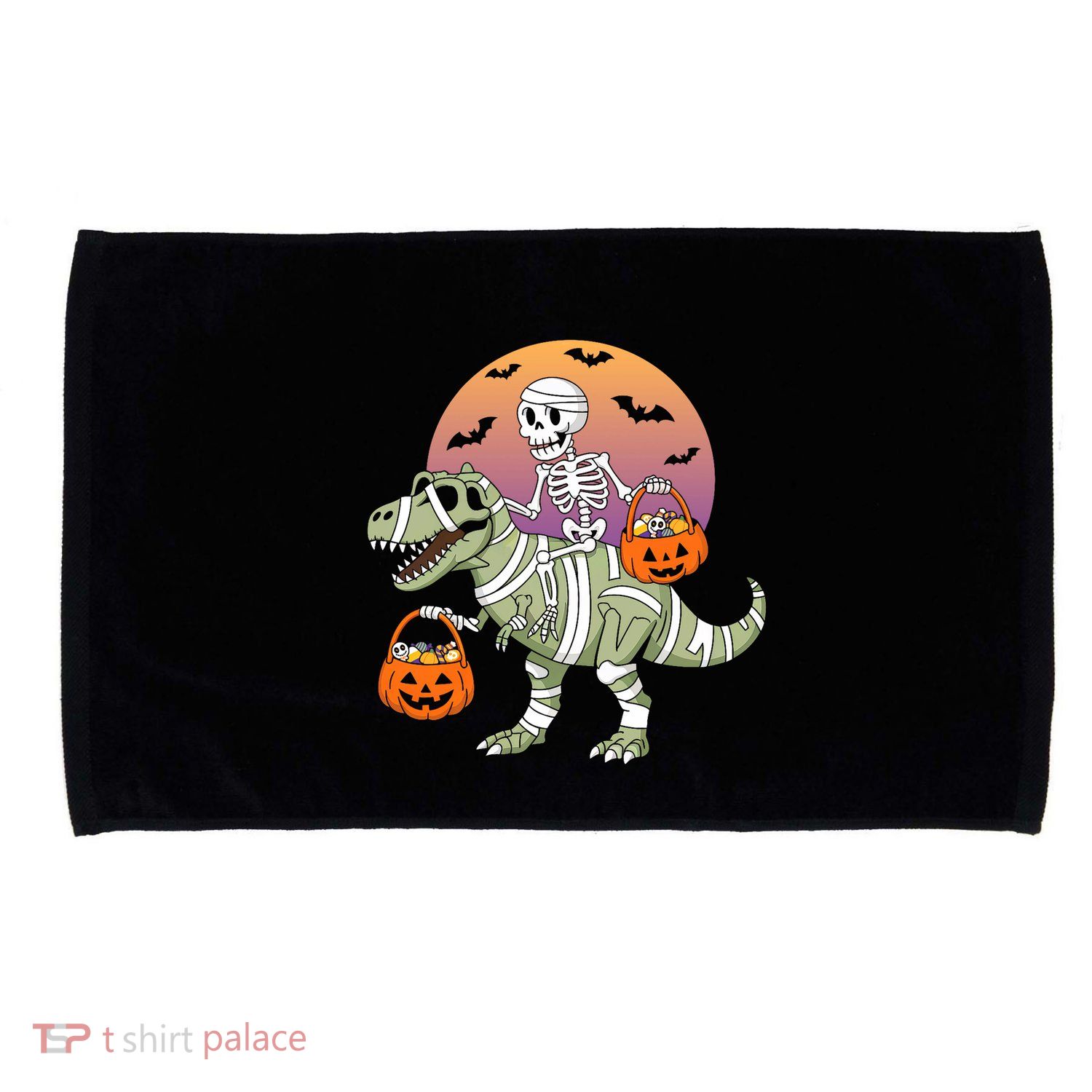 Funny Halloween Dinosaur T Rex Skeleton Microfiber Hand Towel