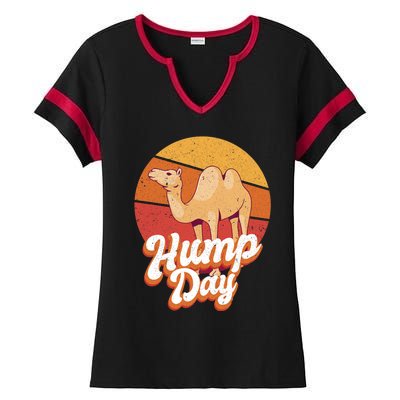 Funny Hump Day Camel Retro Vintage Camel Lovers Ladies Halftime Notch Neck Tee