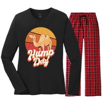 Funny Hump Day Camel Retro Vintage Camel Lovers Women's Long Sleeve Flannel Pajama Set 