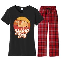 Funny Hump Day Camel Retro Vintage Camel Lovers Women's Flannel Pajama Set