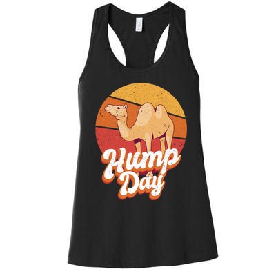 Funny Hump Day Camel Retro Vintage Camel Lovers Women's Racerback Tank