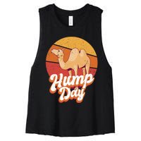 Funny Hump Day Camel Retro Vintage Camel Lovers Women's Racerback Cropped Tank