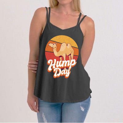 Funny Hump Day Camel Retro Vintage Camel Lovers Women's Strappy Tank