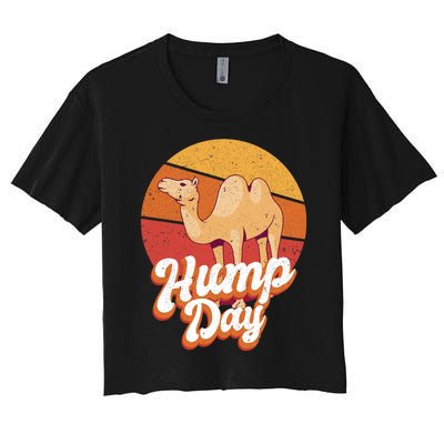 Funny Hump Day Camel Retro Vintage Camel Lovers Women's Crop Top Tee