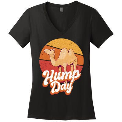 Funny Hump Day Camel Retro Vintage Camel Lovers Women's V-Neck T-Shirt