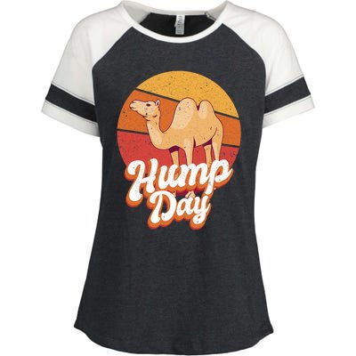 Funny Hump Day Camel Retro Vintage Camel Lovers Enza Ladies Jersey Colorblock Tee