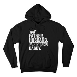 Father Husband Dachshund Daddy Wiener Dad Grandpa Doxie Hoodie