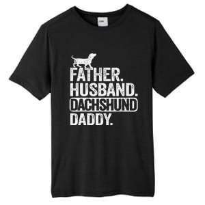 Father Husband Dachshund Daddy Wiener Dad Grandpa Doxie Tall Fusion ChromaSoft Performance T-Shirt