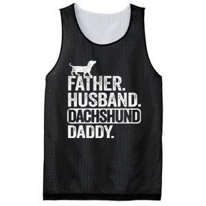 Father Husband Dachshund Daddy Wiener Dad Grandpa Doxie Mesh Reversible Basketball Jersey Tank