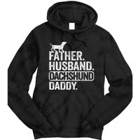 Father Husband Dachshund Daddy Wiener Dad Grandpa Doxie Tie Dye Hoodie