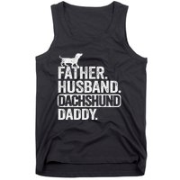 Father Husband Dachshund Daddy Wiener Dad Grandpa Doxie Tank Top