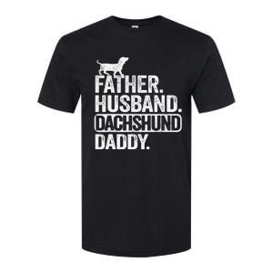 Father Husband Dachshund Daddy Wiener Dad Grandpa Doxie Softstyle CVC T-Shirt