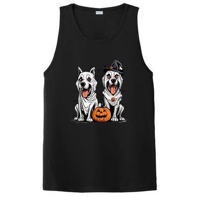 Funny Halloween Dog Ghost Mummy Dog Lover Matching Family Gift PosiCharge Competitor Tank