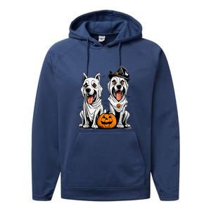 Funny Halloween Dog Ghost Mummy Dog Lover Matching Family Gift Performance Fleece Hoodie