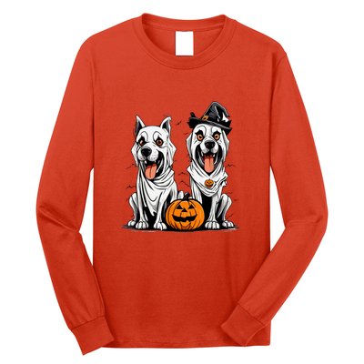 Funny Halloween Dog Ghost Mummy Dog Lover Matching Family Gift Long Sleeve Shirt