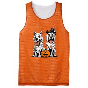 Funny Halloween Dog Ghost Mummy Dog Lover Matching Family Gift Mesh Reversible Basketball Jersey Tank