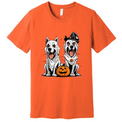 Funny Halloween Dog Ghost Mummy Dog Lover Matching Family Gift Premium T-Shirt