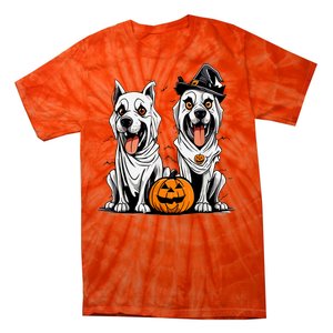 Funny Halloween Dog Ghost Mummy Dog Lover Matching Family Gift Tie-Dye T-Shirt