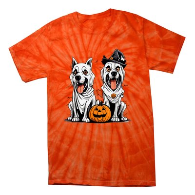 Funny Halloween Dog Ghost Mummy Dog Lover Matching Family Gift Tie-Dye T-Shirt