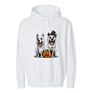 Funny Halloween Dog Ghost Mummy Dog Lover Matching Family Gift Garment-Dyed Fleece Hoodie