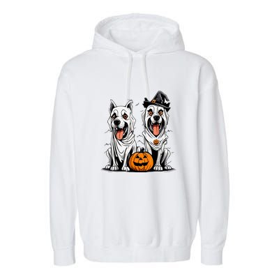 Funny Halloween Dog Ghost Mummy Dog Lover Matching Family Gift Garment-Dyed Fleece Hoodie