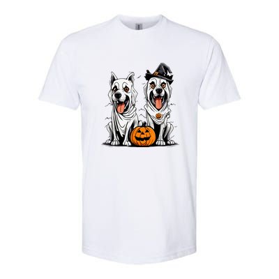 Funny Halloween Dog Ghost Mummy Dog Lover Matching Family Gift Softstyle CVC T-Shirt