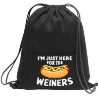 Funny Hot Dog Im Just Here For The Wieners 4th Of July Sweatshirt Cinch Pack Bag