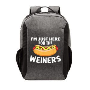 Funny Hot Dog Im Just Here For The Wieners 4th Of July Vector Backpack