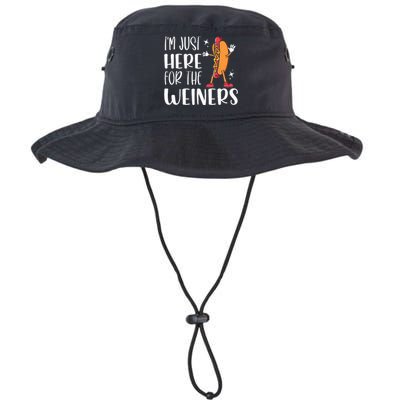 Funny Hot Dog Im Just Here For The Wieners Sausage Lovers Legacy Cool Fit Booney Bucket Hat