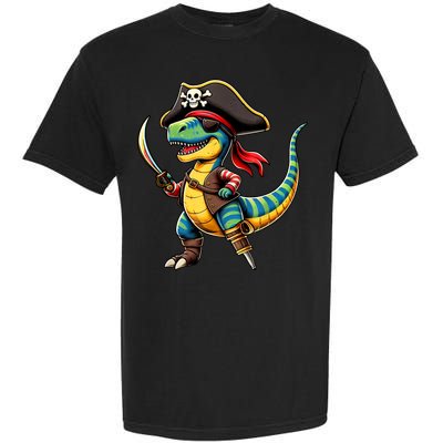 Funny Halloween Dinosaur Trex Pirate Garment-Dyed Heavyweight T-Shirt