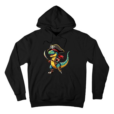 Funny Halloween Dinosaur Trex Pirate Hoodie