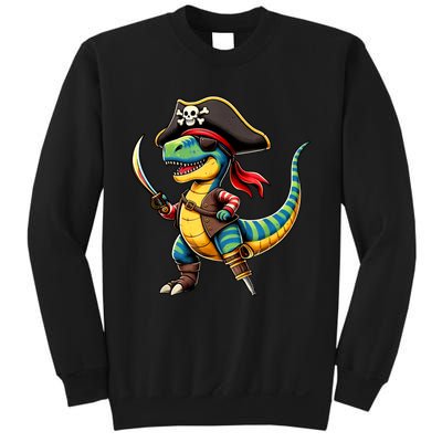 Funny Halloween Dinosaur Trex Pirate Sweatshirt