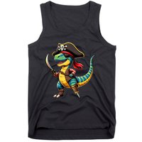 Funny Halloween Dinosaur Trex Pirate Tank Top