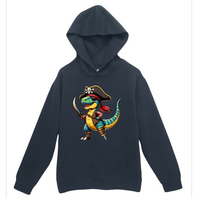 Funny Halloween Dinosaur Trex Pirate Urban Pullover Hoodie