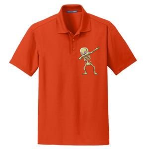 Funny Halloween Dabbing Candy Skeleton Adult Dab Gift Dry Zone Grid Polo