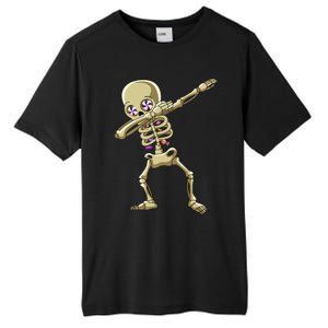 Funny Halloween Dabbing Candy Skeleton Adult Dab Gift Tall Fusion ChromaSoft Performance T-Shirt