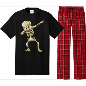 Funny Halloween Dabbing Candy Skeleton Adult Dab Gift Pajama Set