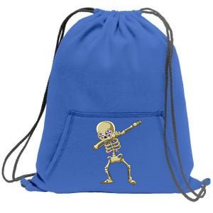 Funny Halloween Dabbing Candy Skeleton Adult Dab Gift Sweatshirt Cinch Pack Bag