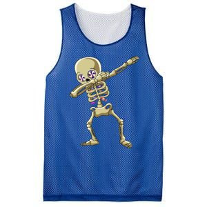 Funny Halloween Dabbing Candy Skeleton Adult Dab Gift Mesh Reversible Basketball Jersey Tank