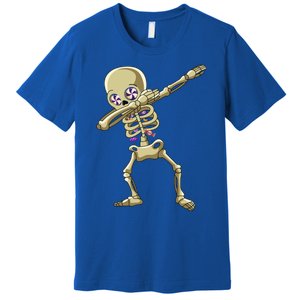 Funny Halloween Dabbing Candy Skeleton Adult Dab Gift Premium T-Shirt