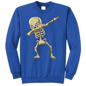 Funny Halloween Dabbing Candy Skeleton Adult Dab Gift Tall Sweatshirt