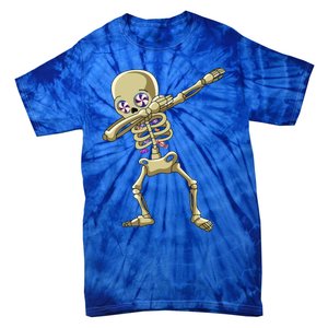 Funny Halloween Dabbing Candy Skeleton Adult Dab Gift Tie-Dye T-Shirt