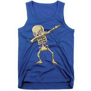 Funny Halloween Dabbing Candy Skeleton Adult Dab Gift Tank Top